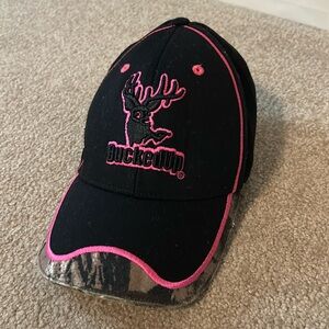 Bucked up black baseball adjustable hat